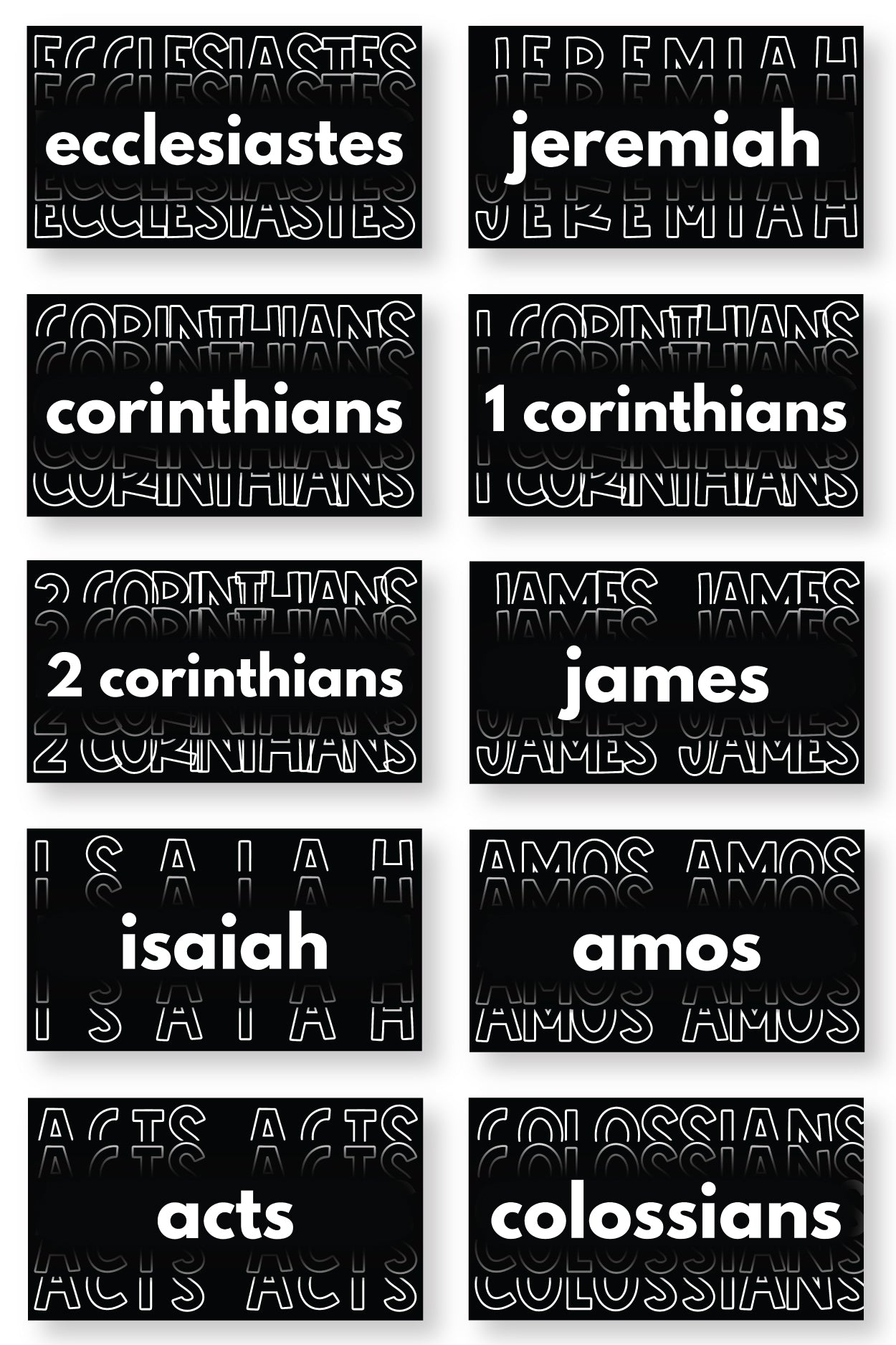 Typography Sermon Series Graphics {Books of the Bible}