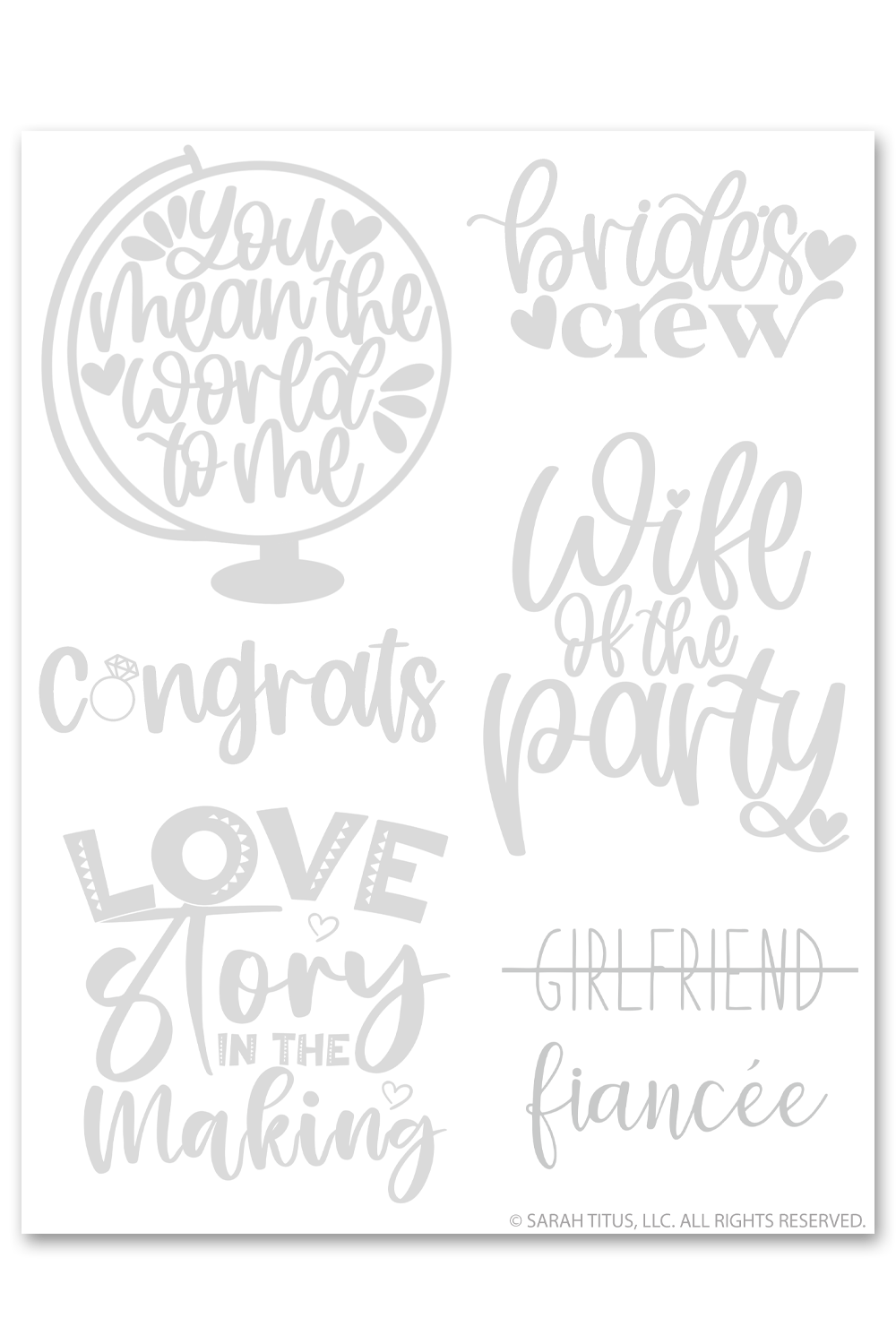 Wedding Hand Lettering Worksheets {15+ Pages}
