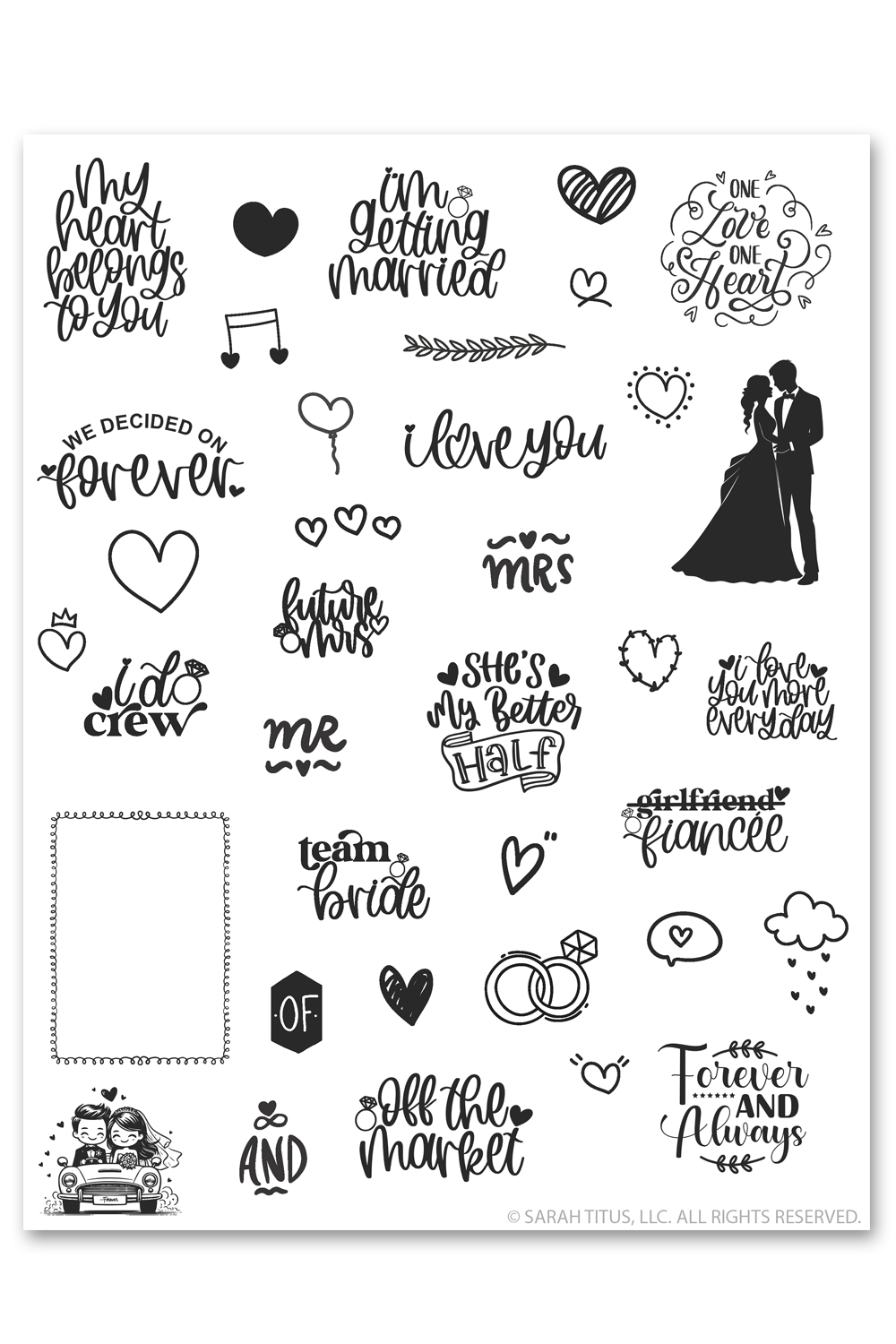 Wedding Stickers {390+ Stickers}
