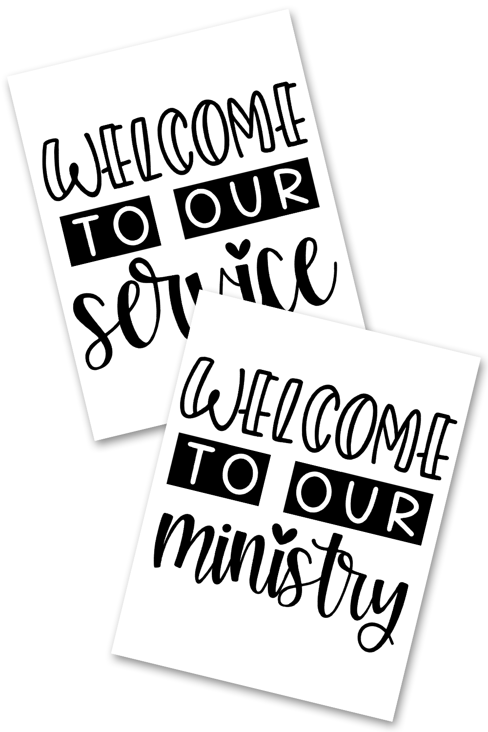 Welcome to Our Church Poster & Stickers Set