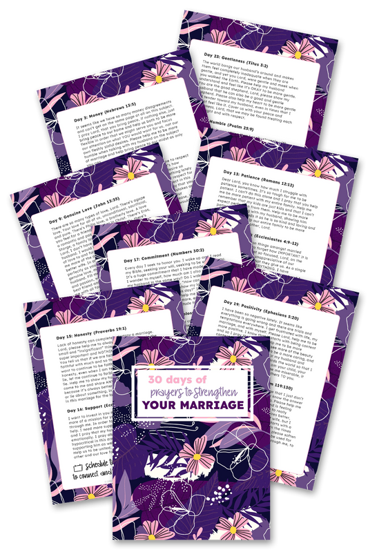30 Days of Prayer to Strengthen Your Marriage Binder