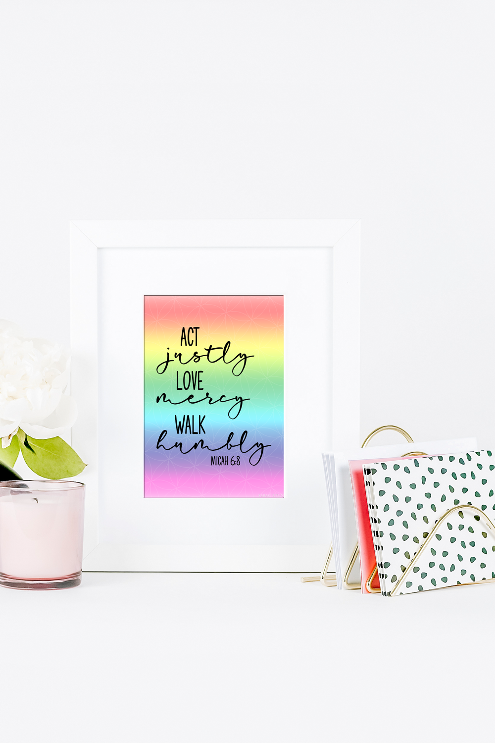 Rainbow Scripture Wall Art