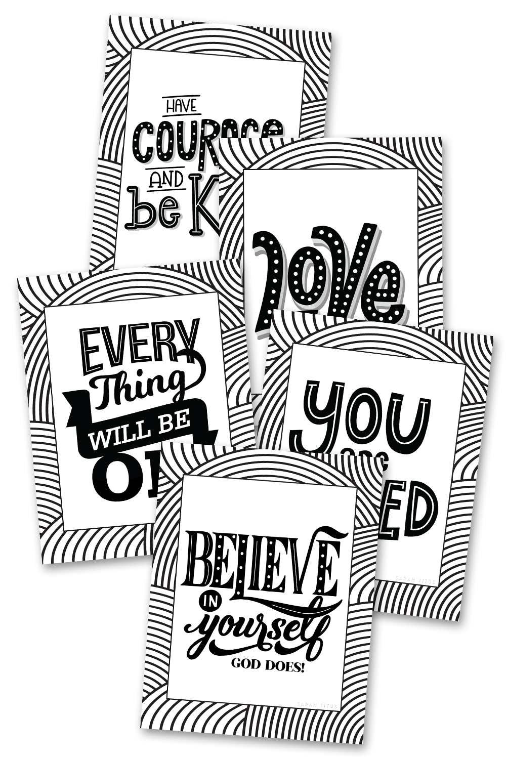 Believe In Yourself, God Does Coloring Sheets