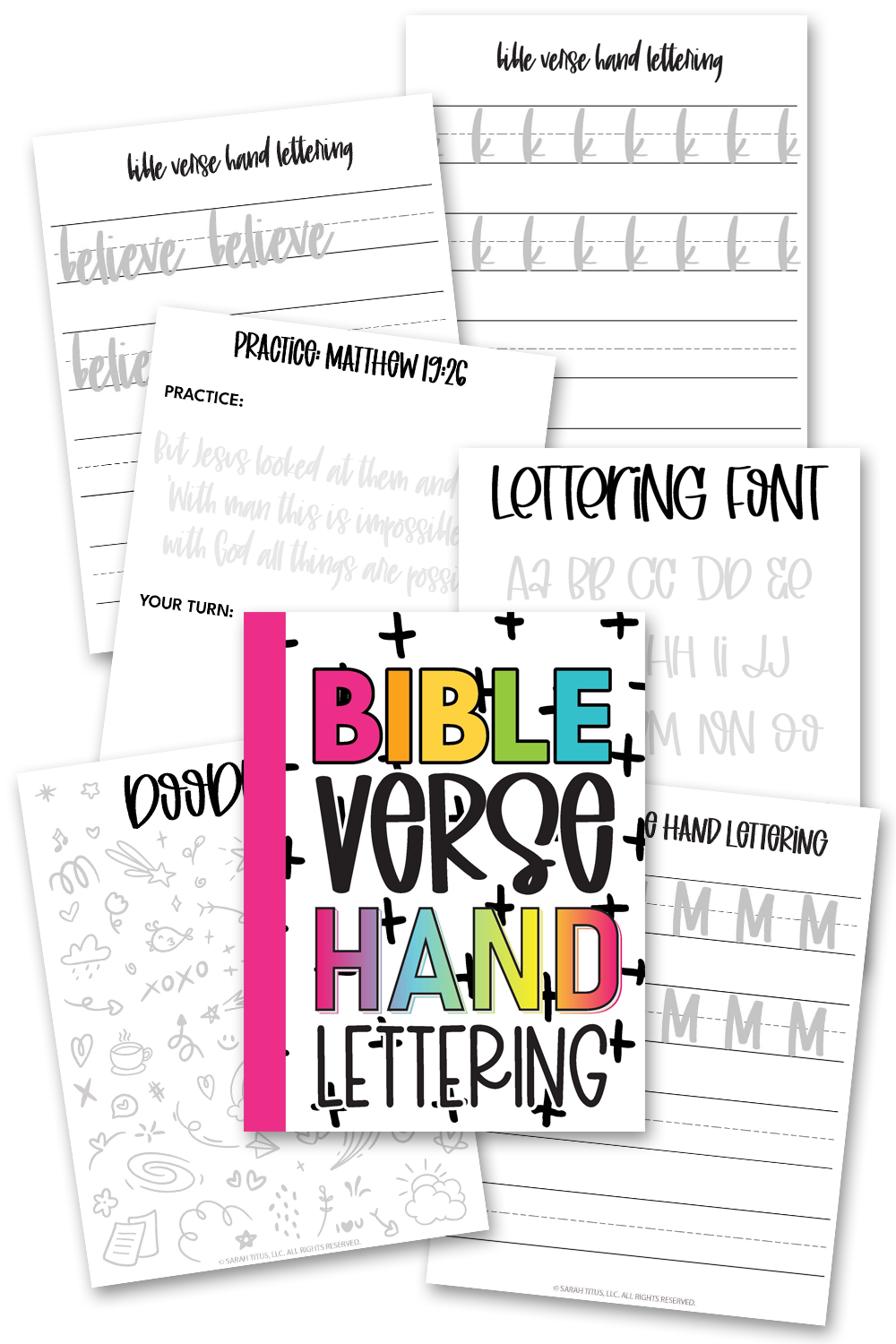 Bible Verse Hand Lettering Binder {275+ Pages}