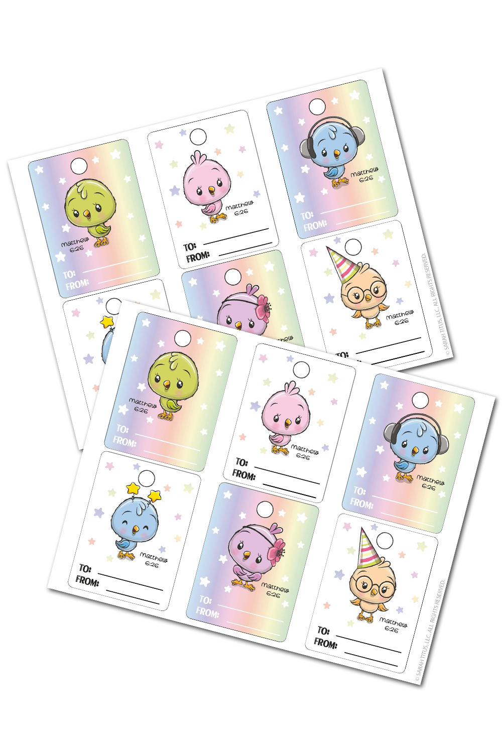 Birds Matthew 6:26 Gift Tags