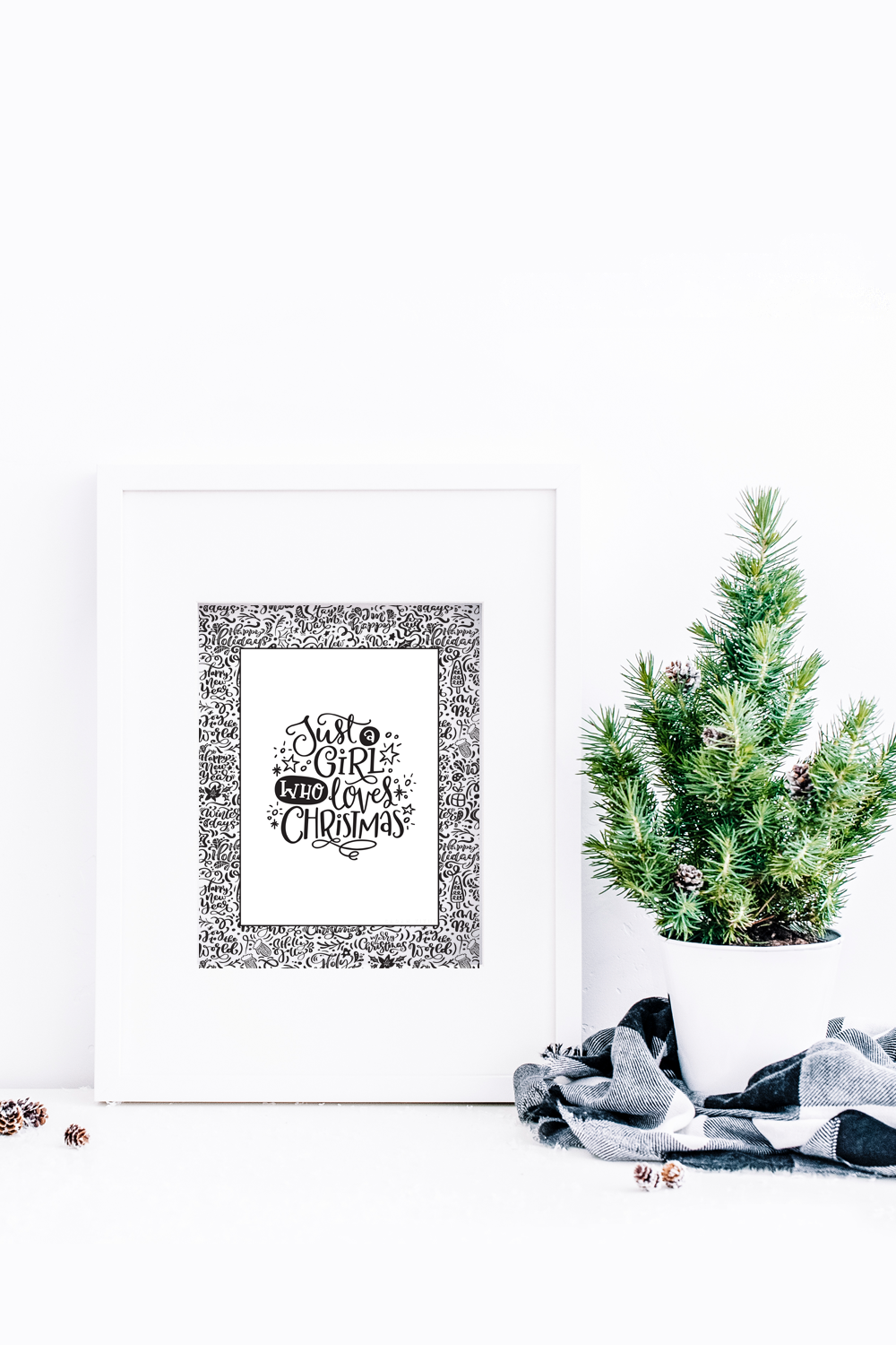 Christmas Hand Lettered Wall Art