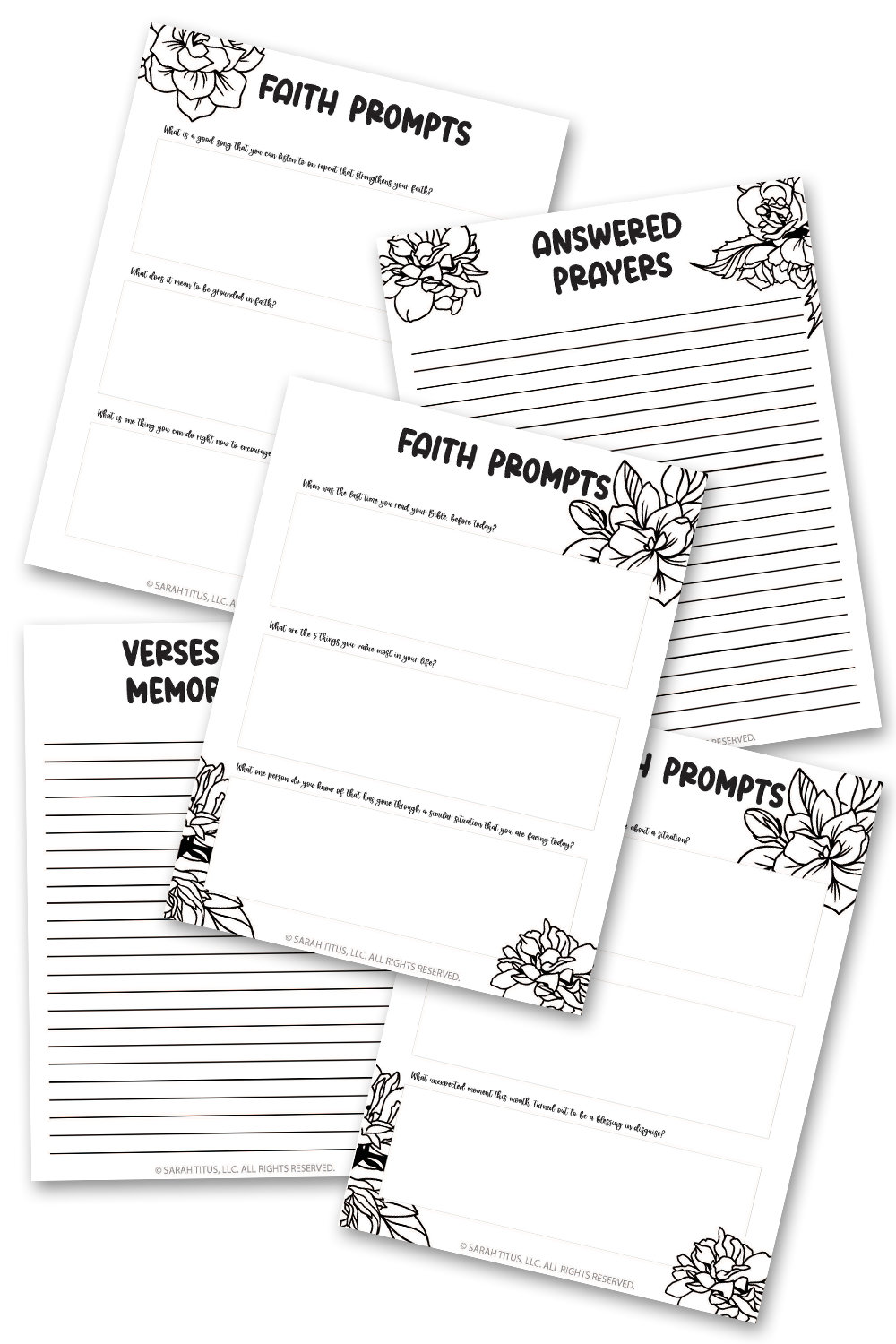 Faith Prompts Binder