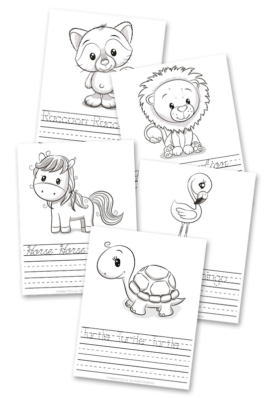 God Created Animals Handwriting Practice Sheets - Print & Cursive {20 pages}