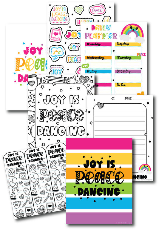 Joy is Peace Dancing Planner Pack {7 pages + SVG}