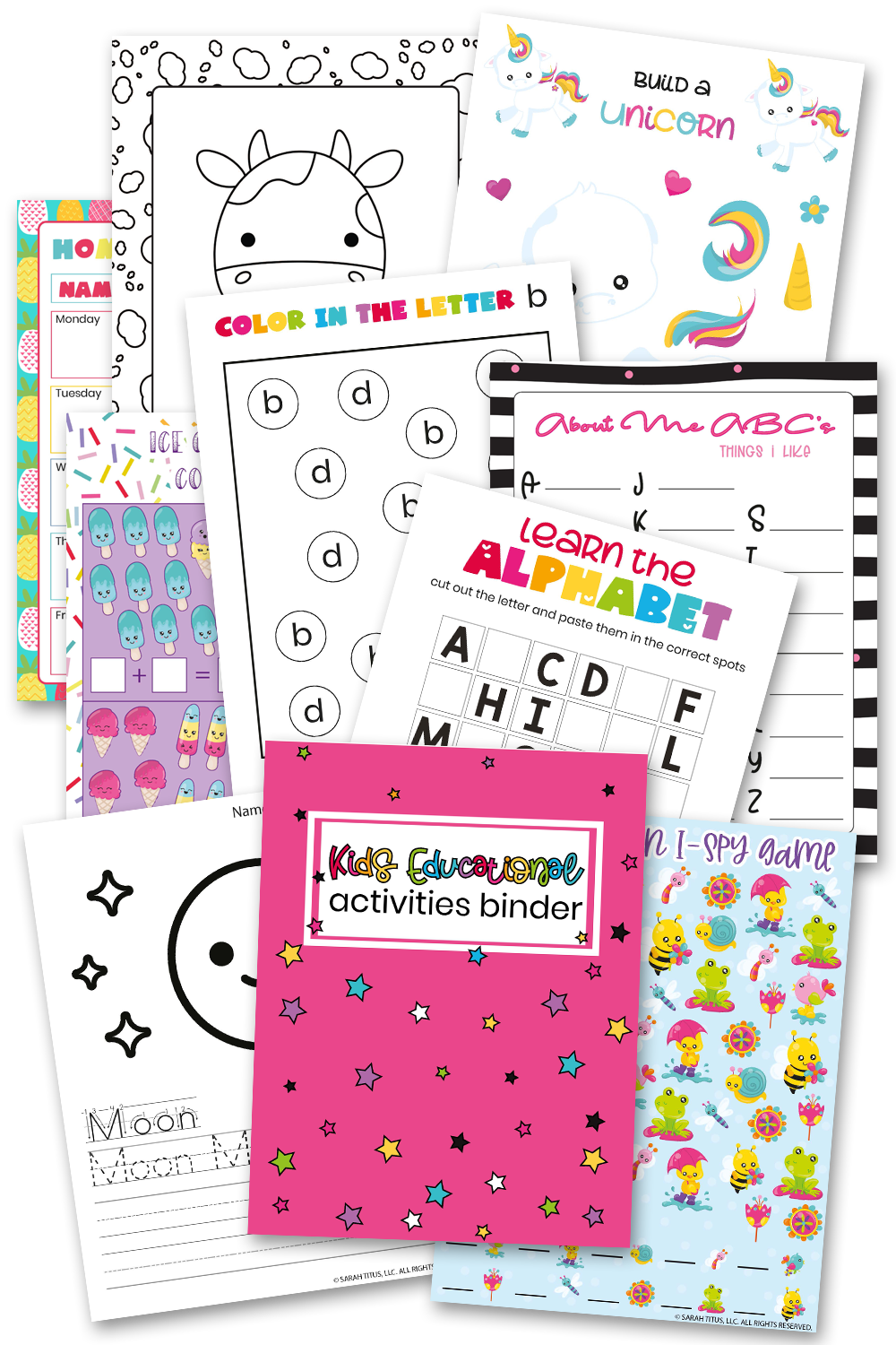 Kids Educational Activities Binder