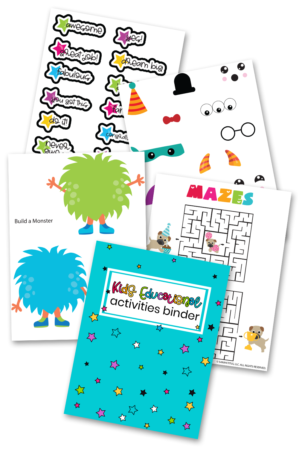 Kids Educational Activities Binder