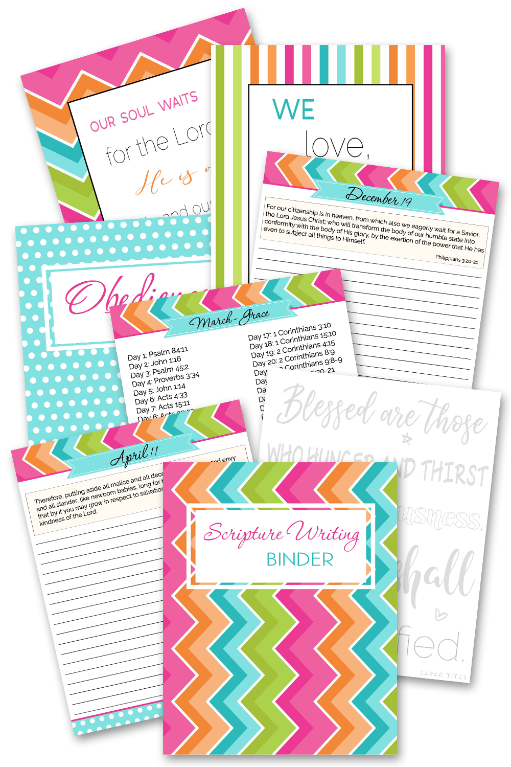 Scripture Writing Binder