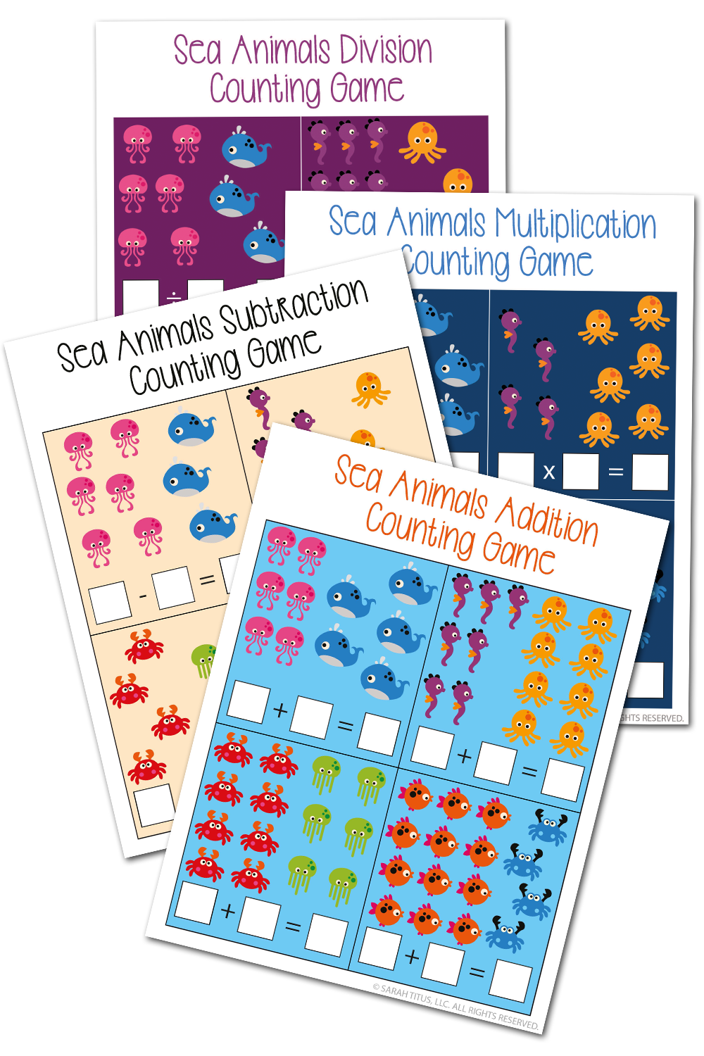 Sea Animals Counting Games
