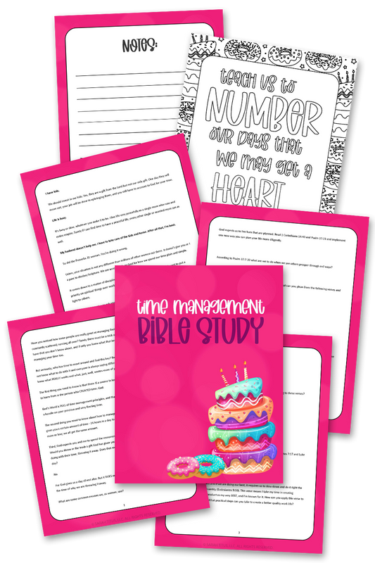 Time Management Bible Study {9 pages}