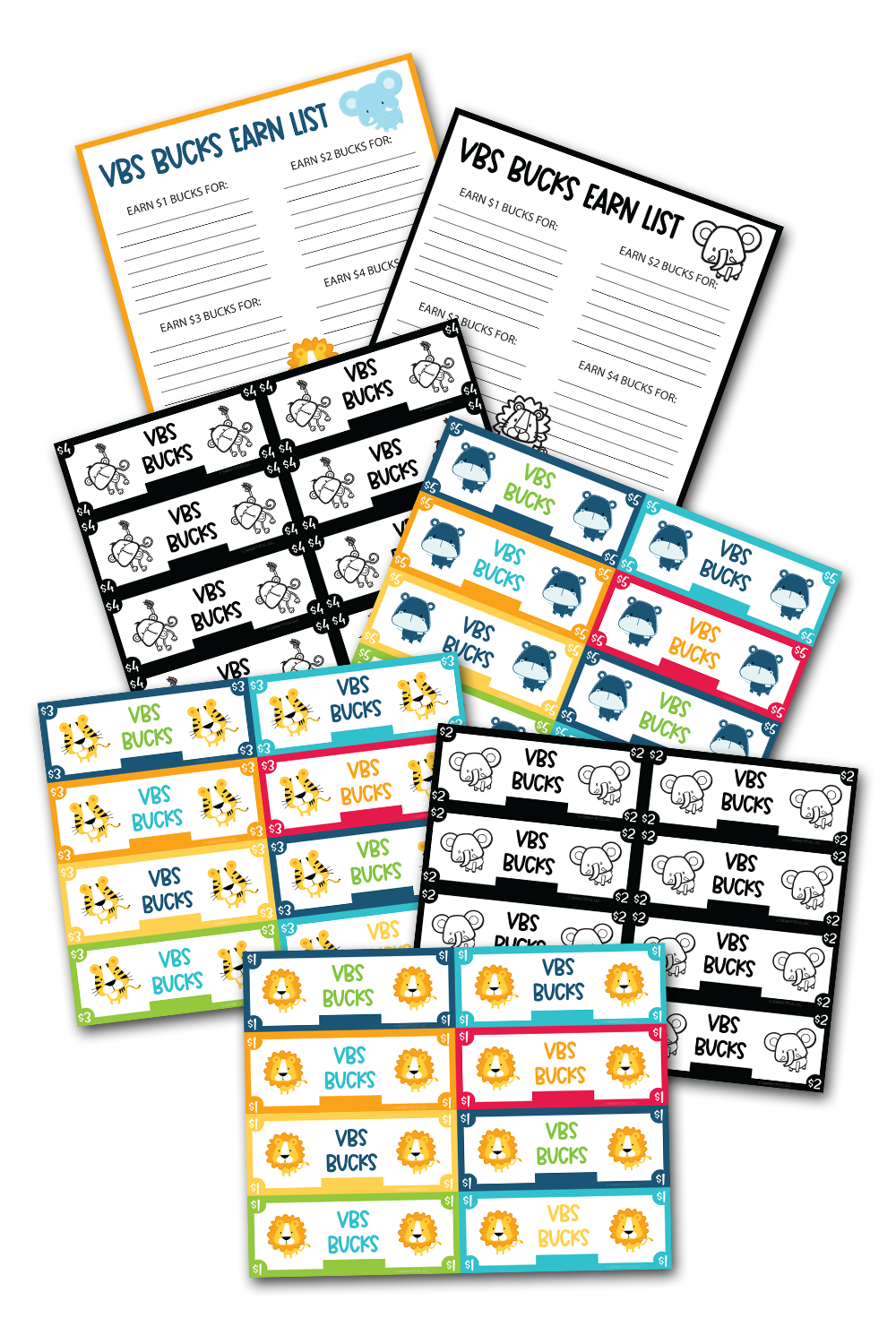VBS Bucks Animal Safari {12 Pages}
