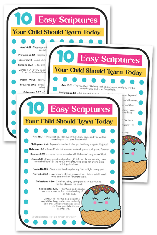 10 Easy Scriptures Your Child Should Learn List