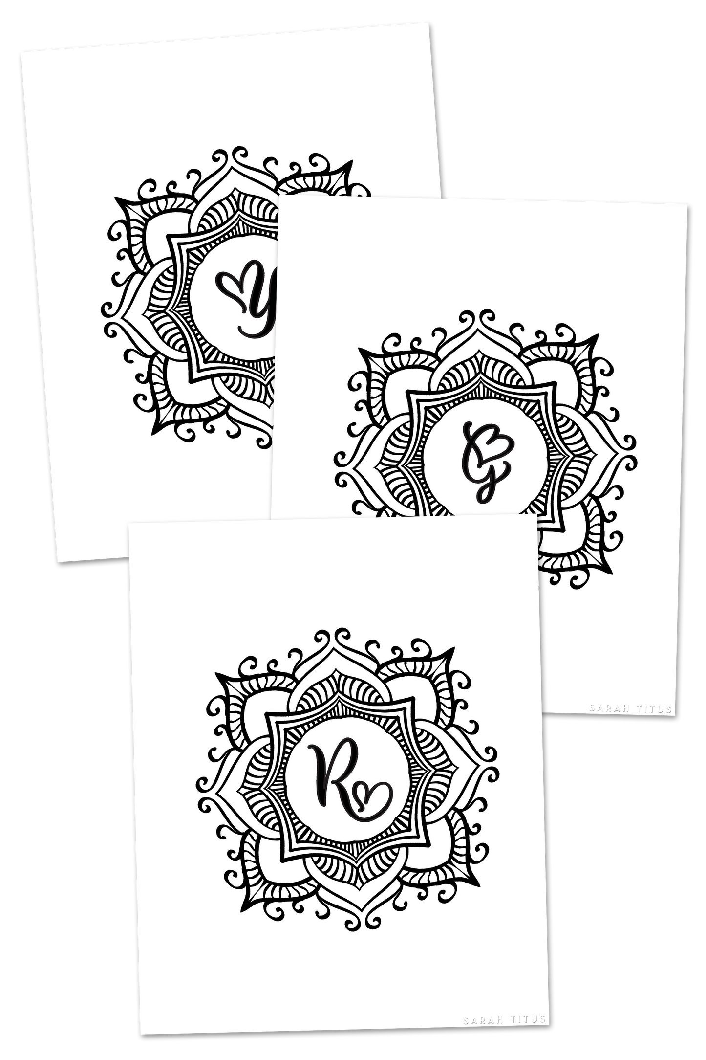 26 Colorable Monogram Wall Art