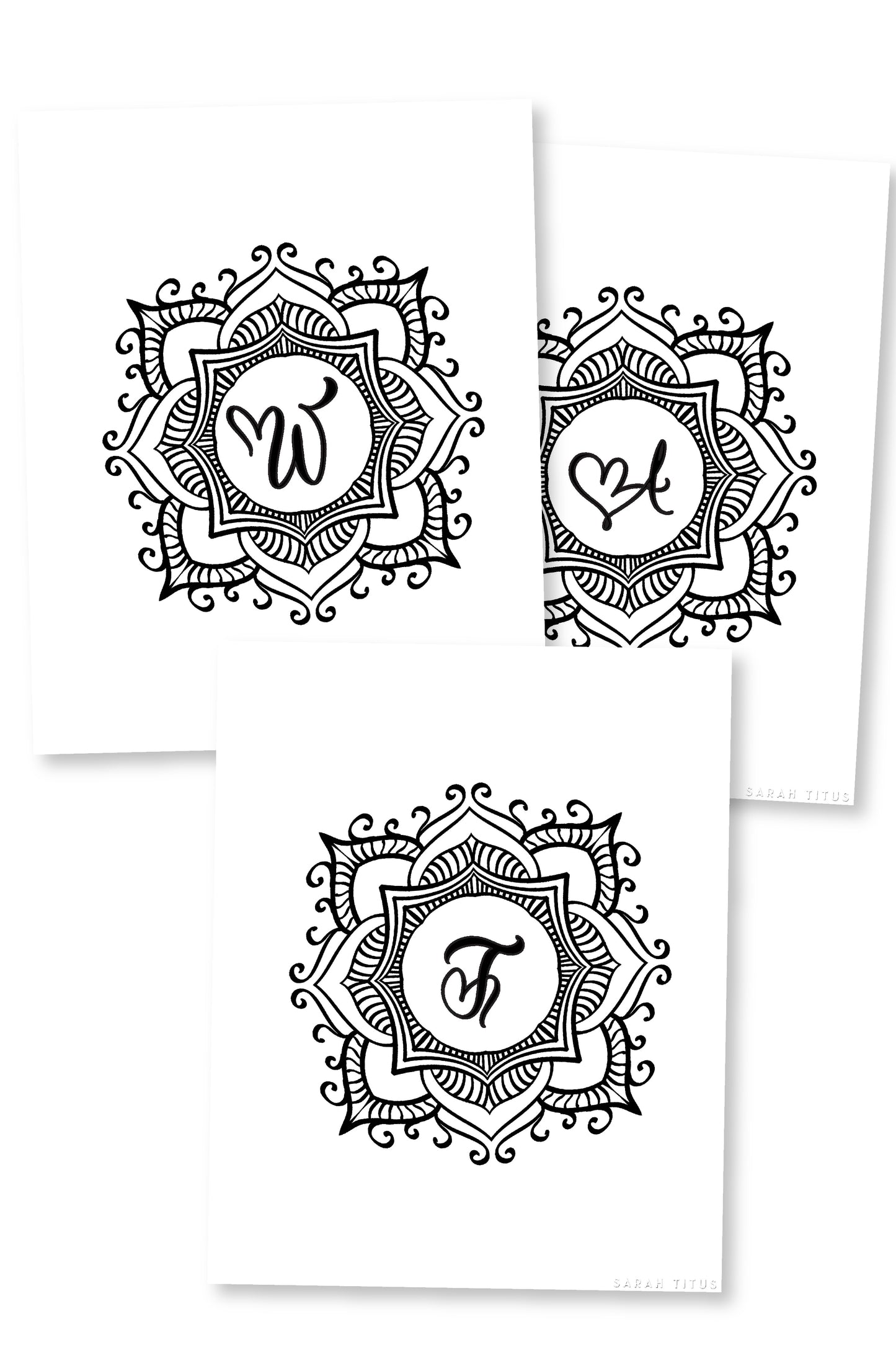 26 Colorable Monogram Wall Art Printables