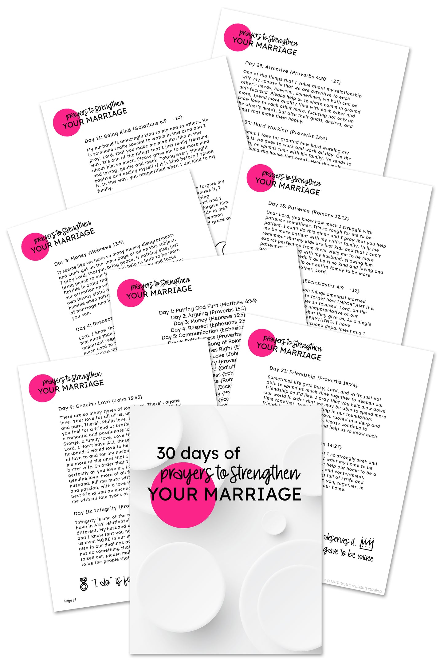 30 Days of Prayer to Strengthen Your Marriage Binder 