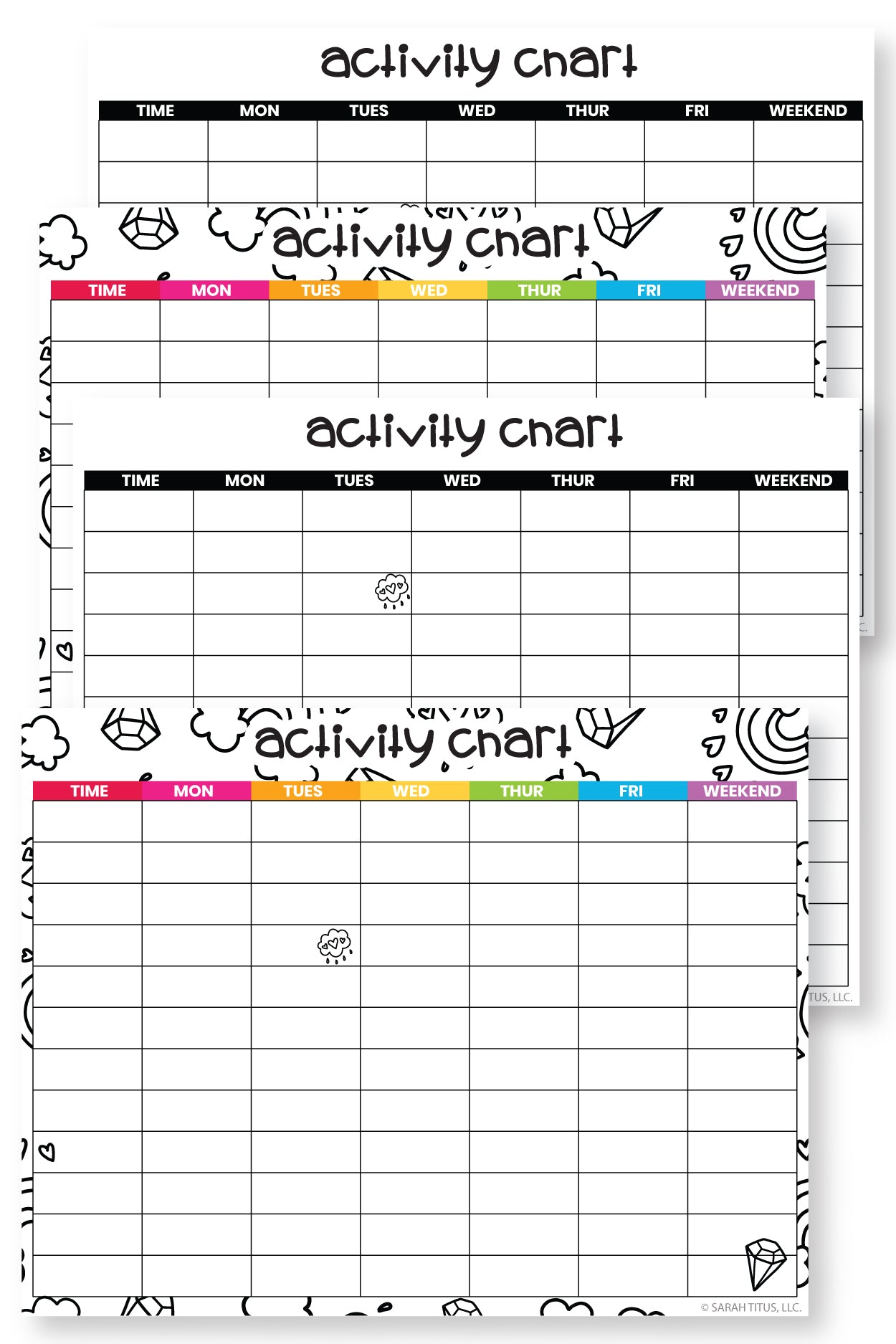 Activity Charts (Color & B/W)