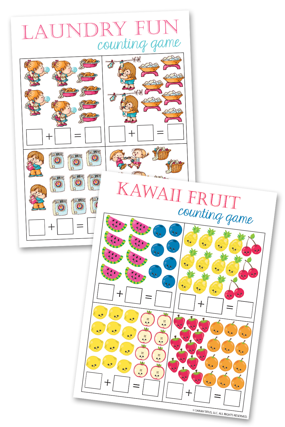 Addition Counting Math Worksheet Printables