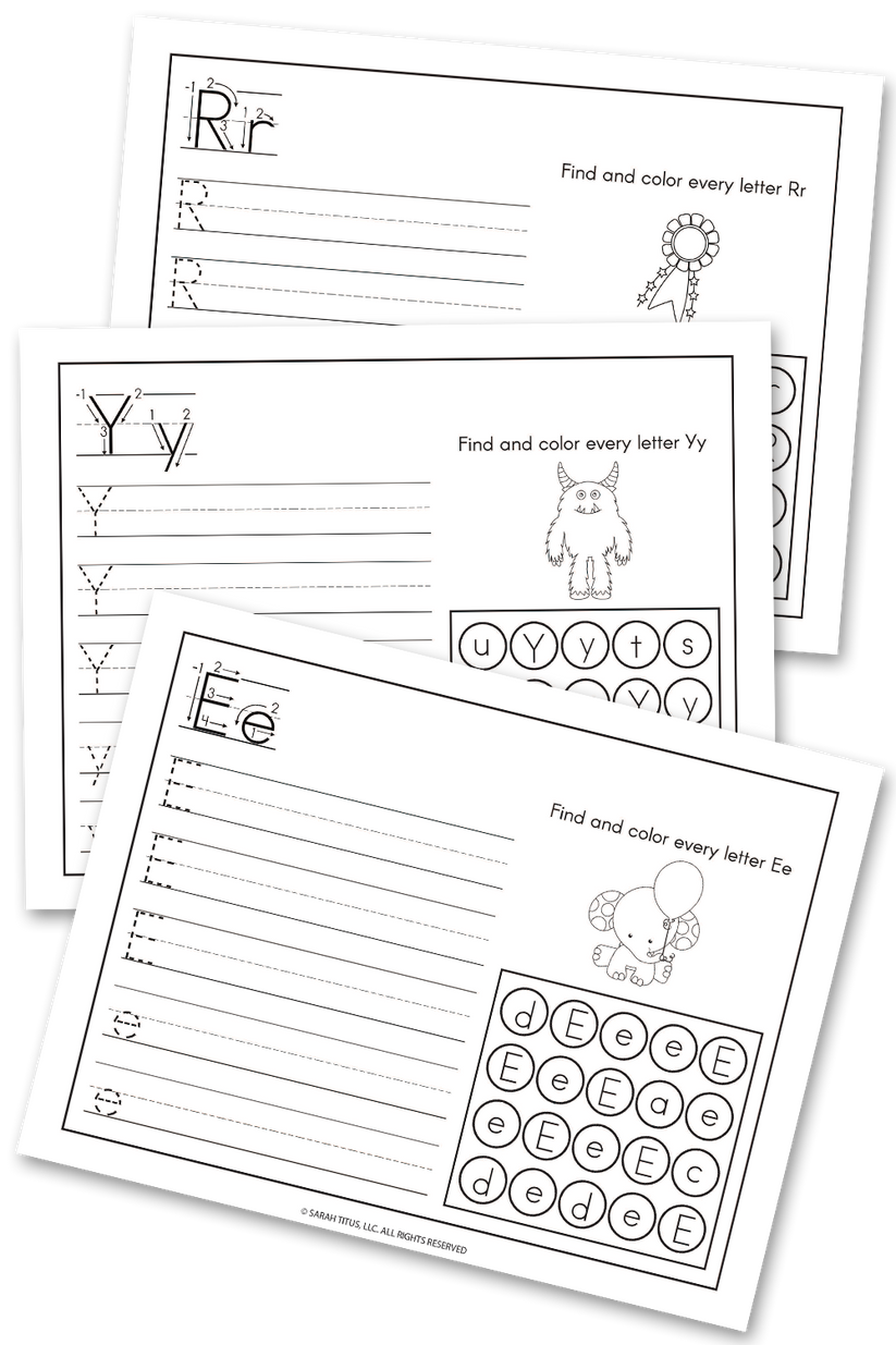 Alphabet Writing Practice Worksheets {28 Pages} Sarah Titus