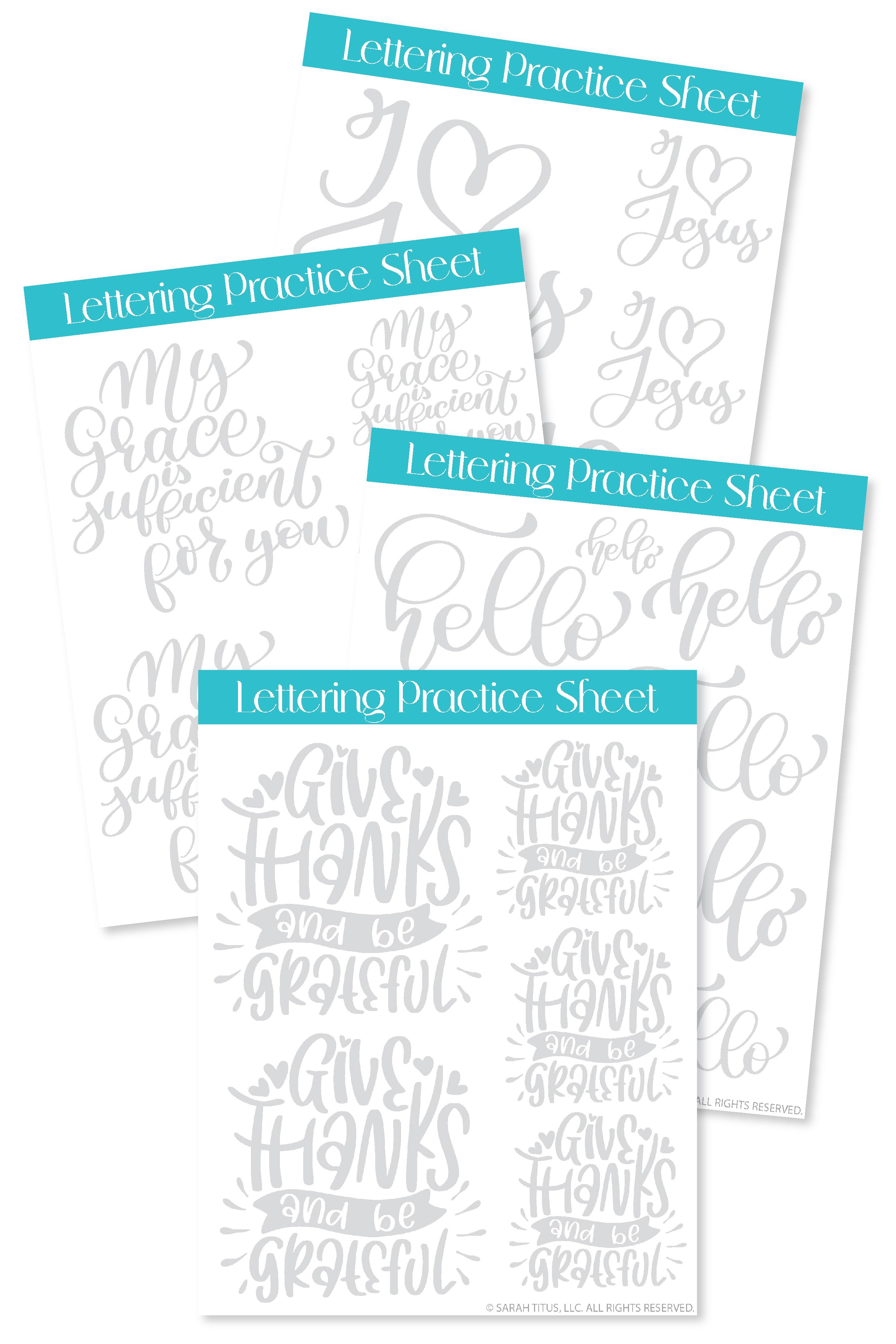 Alphabet Hand Lettering Practice Sheets {35+ Page Workbook} – Sarah Titus