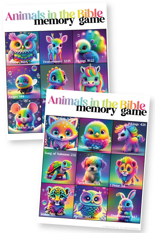 Animals in the Bible Memory Cards