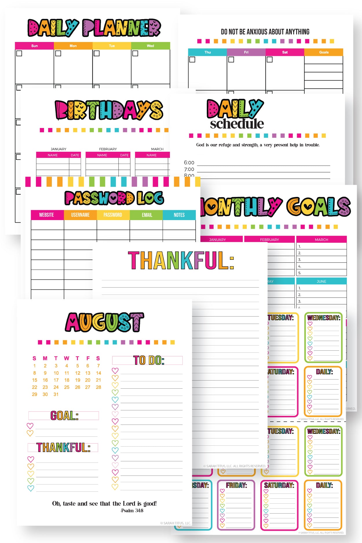 Undated Bible Daily Planner {500+ Pages}