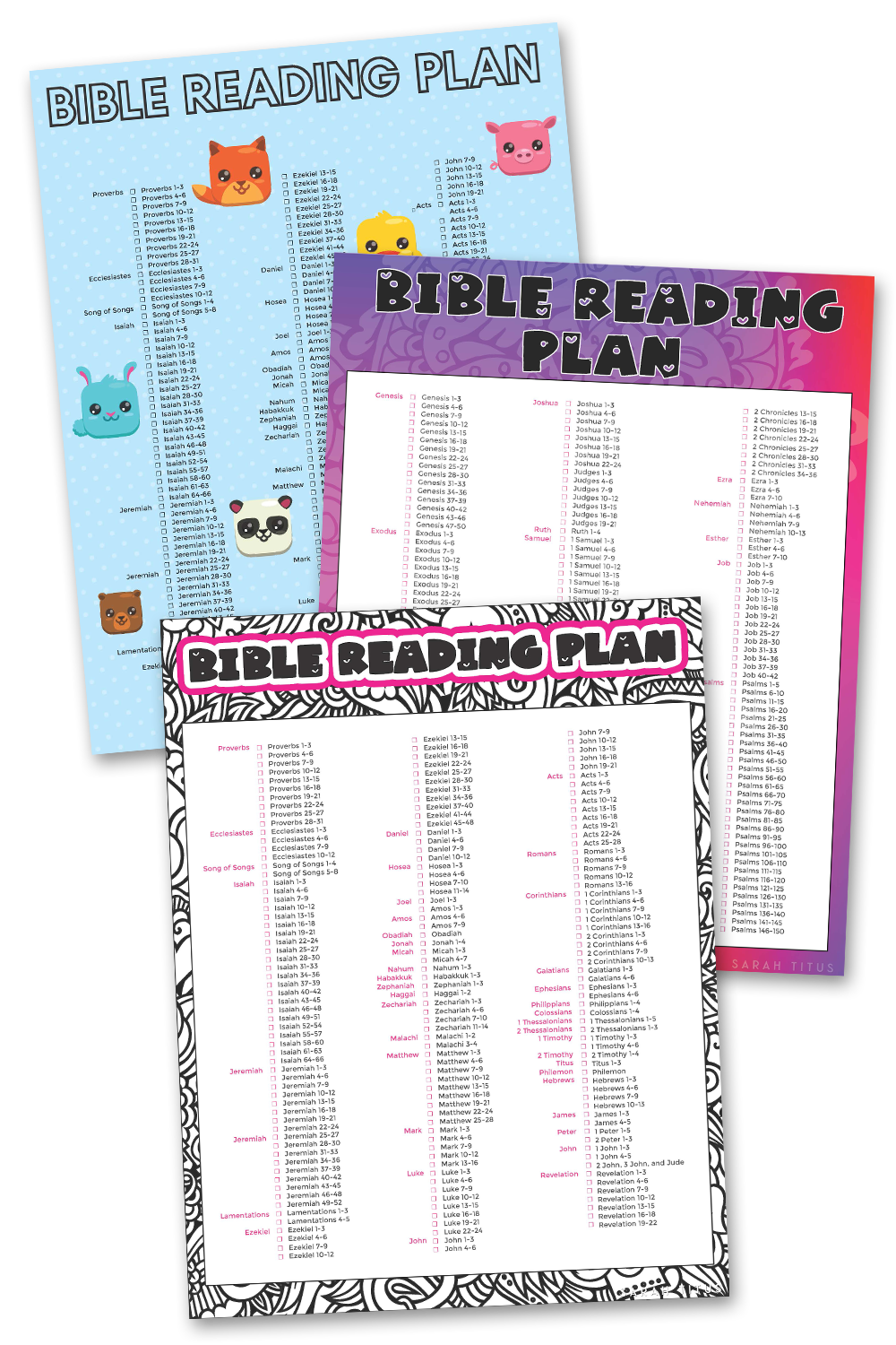 Bible Reading Plan Printables