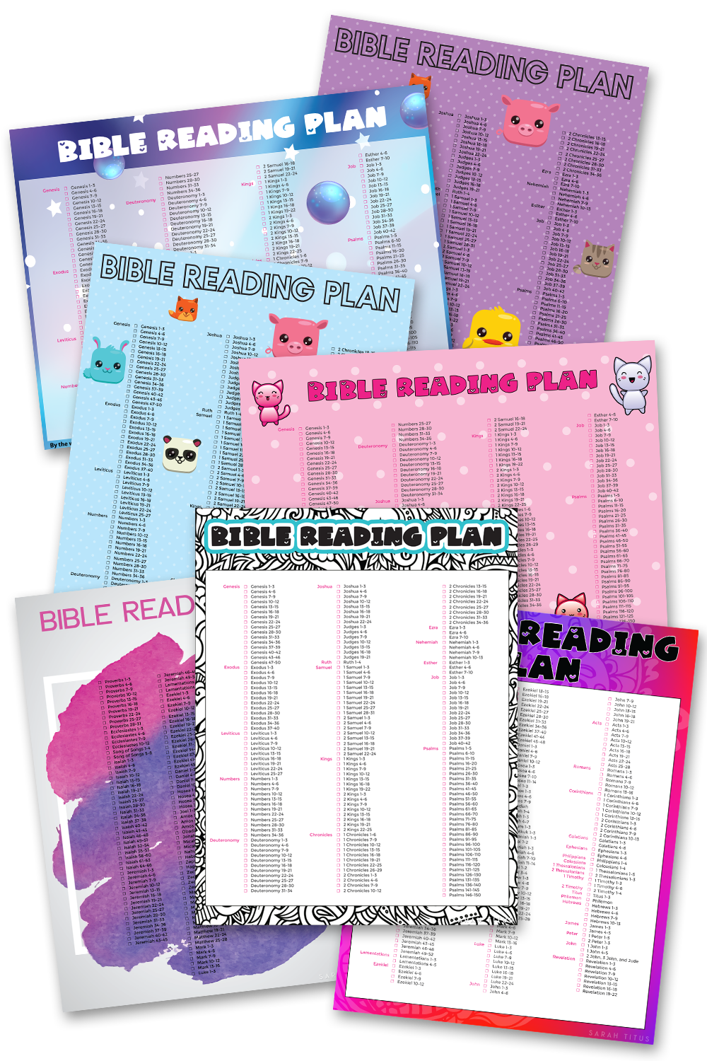 Kids Bible Reading Plans Set 14 Pages Sarah Titus kids-bible-reading-plans-set-14-pages-sarah-titus