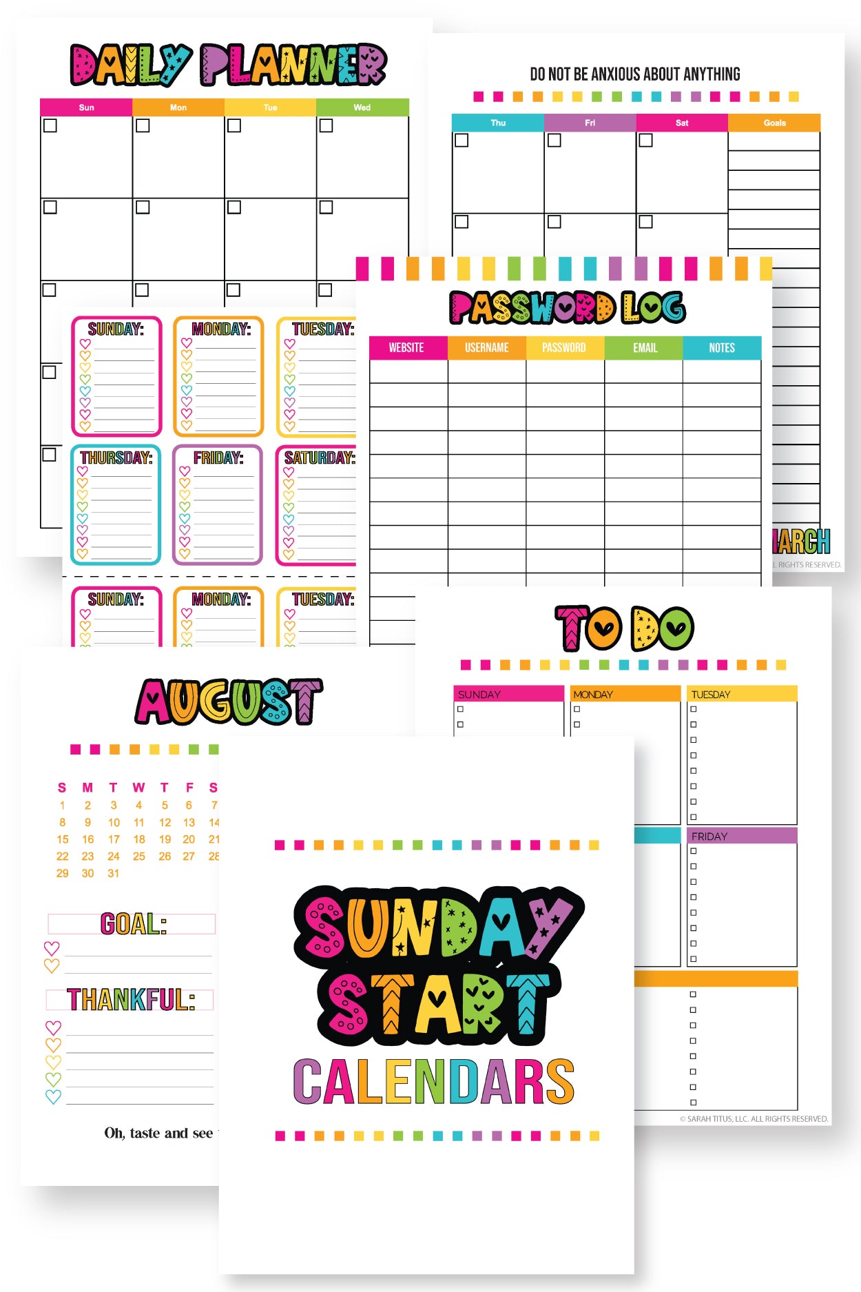 Undated Bible Daily Planner {500+ Pages}
