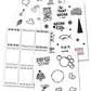 Black and White Planner Stickers Set
