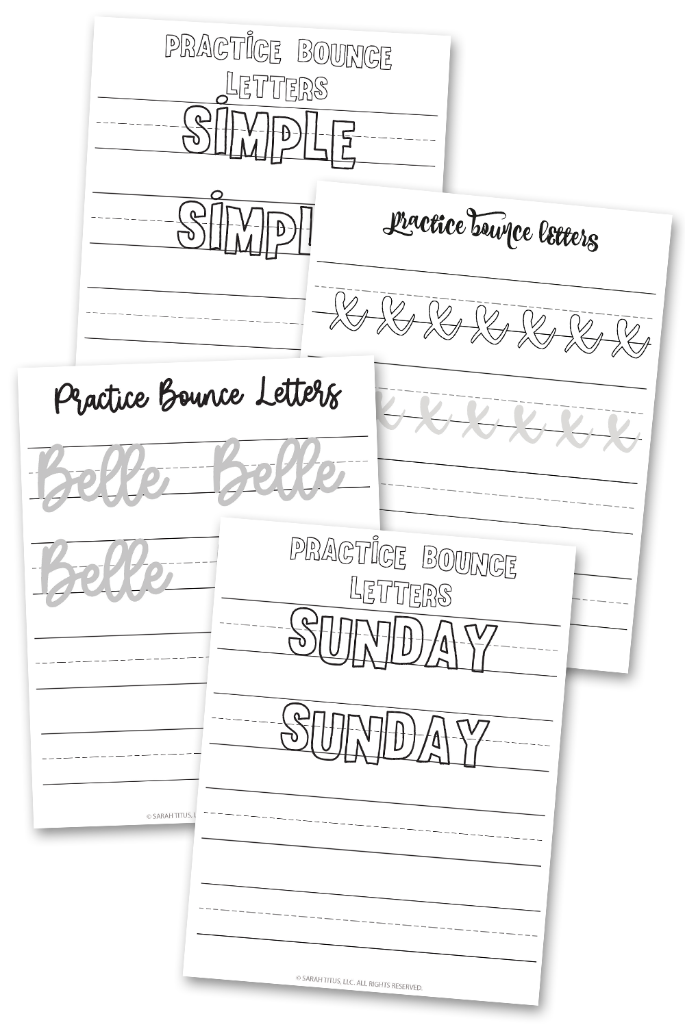 Bounce Hand Lettering Practice Binder 