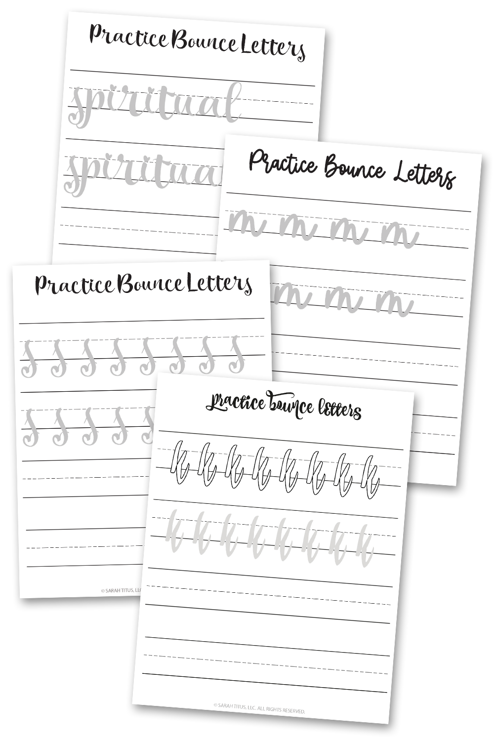 Bounce Hand Lettering Practice Binder {200+ pages}