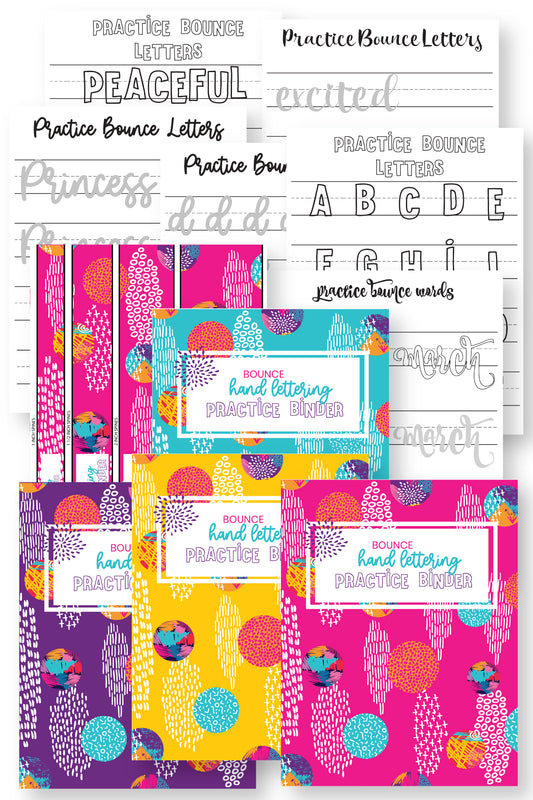 Bounce Hand Lettering Practice Binder {190 Pages}