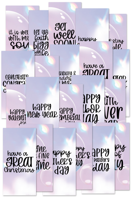 Bubbles Text Cards