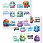 Chibi Monster Valentine's Day Cards