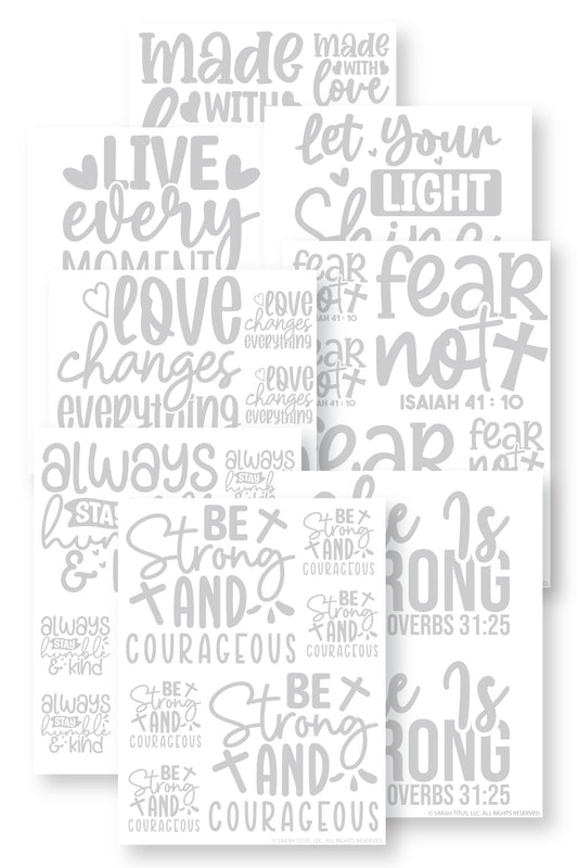 Christian Hand Lettering Practice Sheets {130+ Pages}