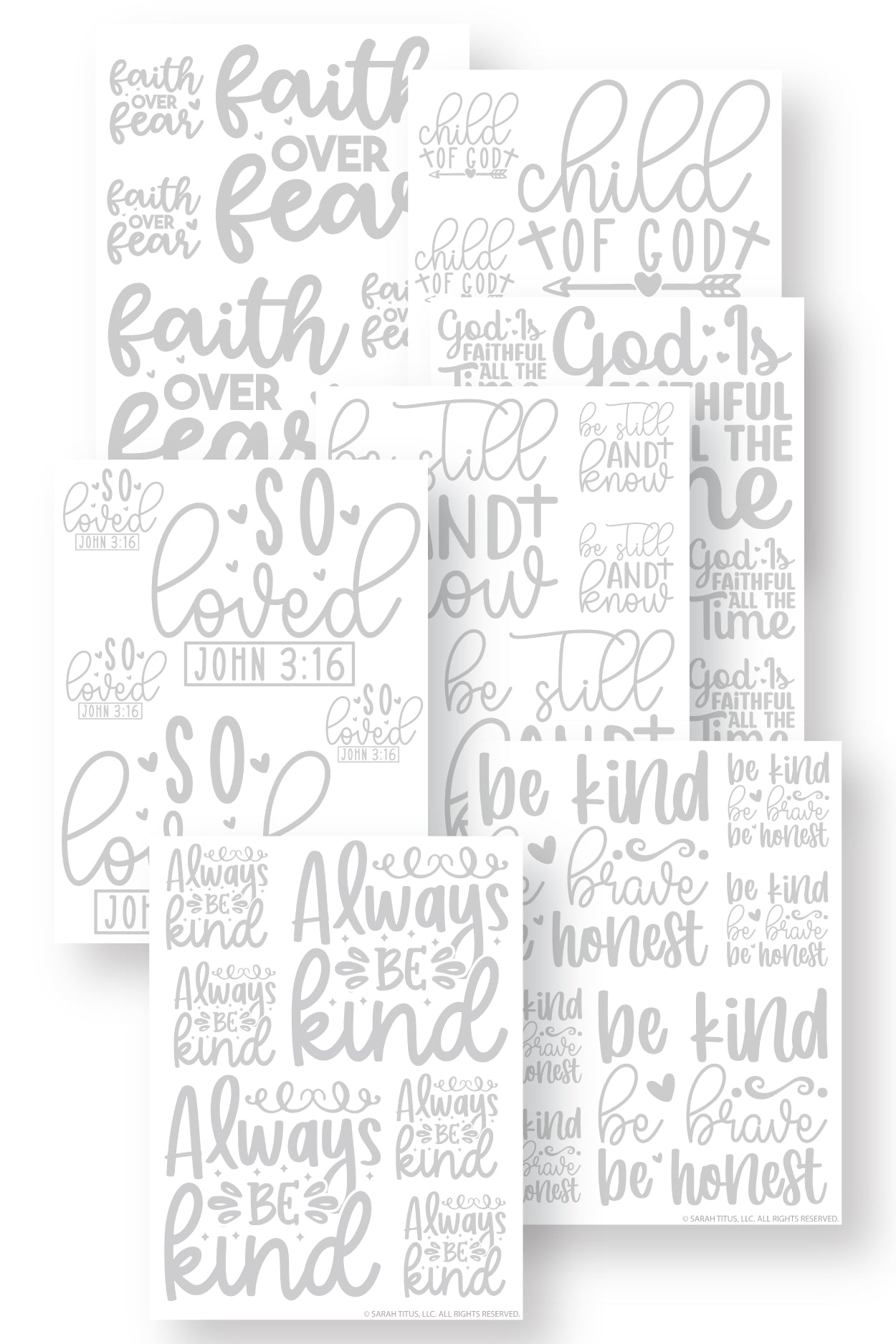 Christian Hand Lettering Practice Sheets {130+ Pages}