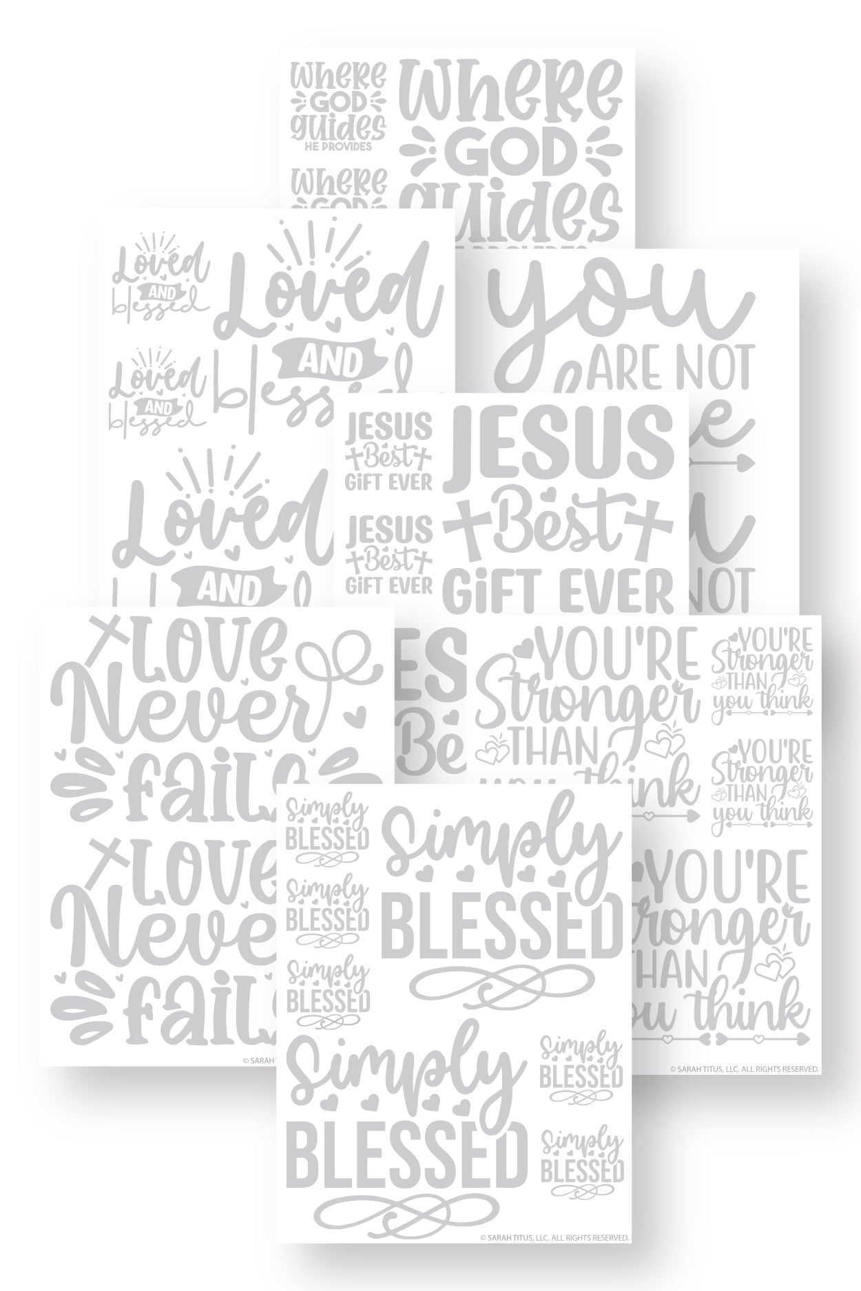 Christian Hand Lettering Practice Sheets {130+ Pages}