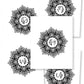 Colorable Mandala Flower Monogram Wall Art Printables