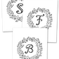 Colorable Floral Monogram Wall Art
