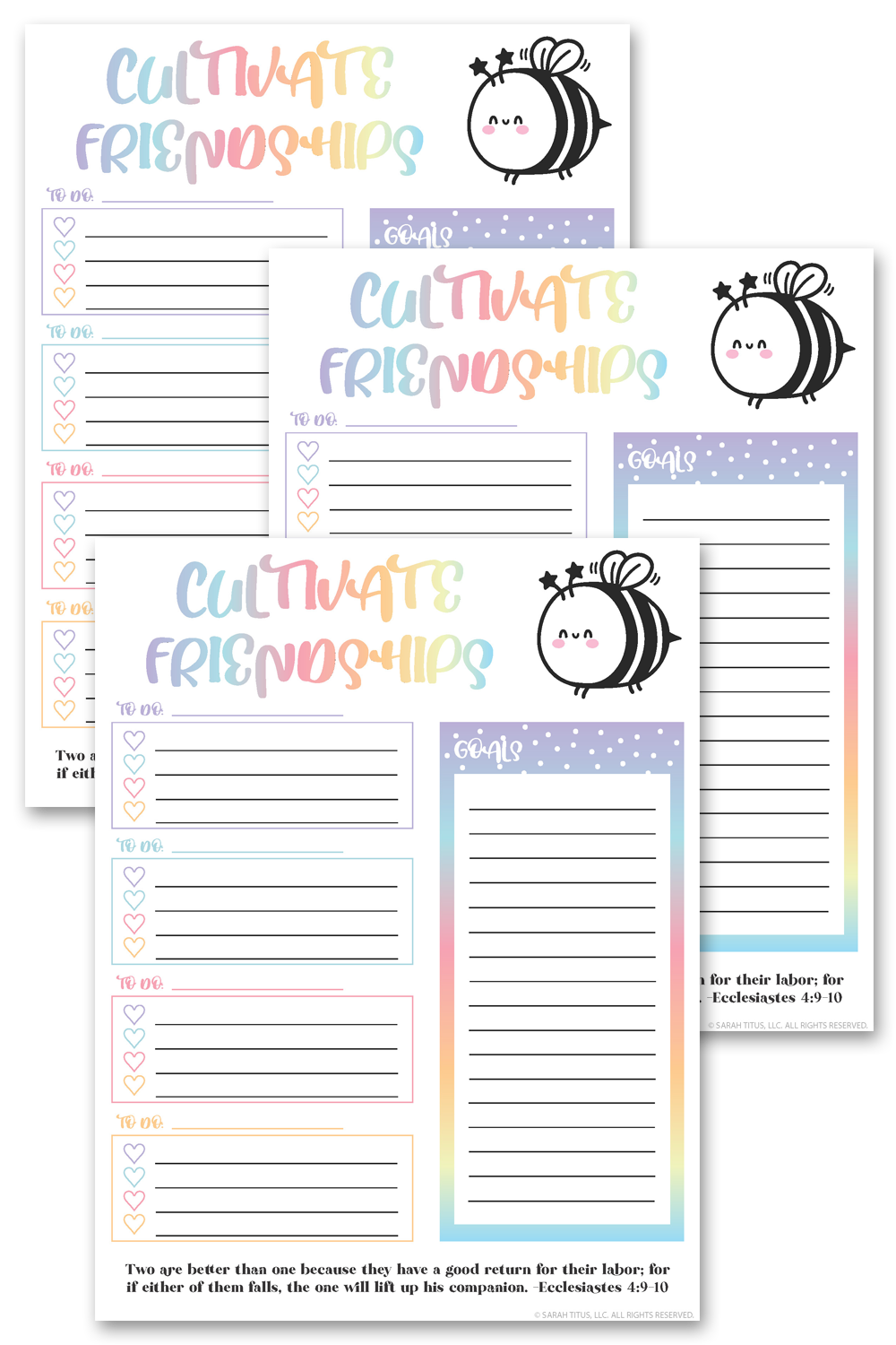 Cultivate Friendships Sheet