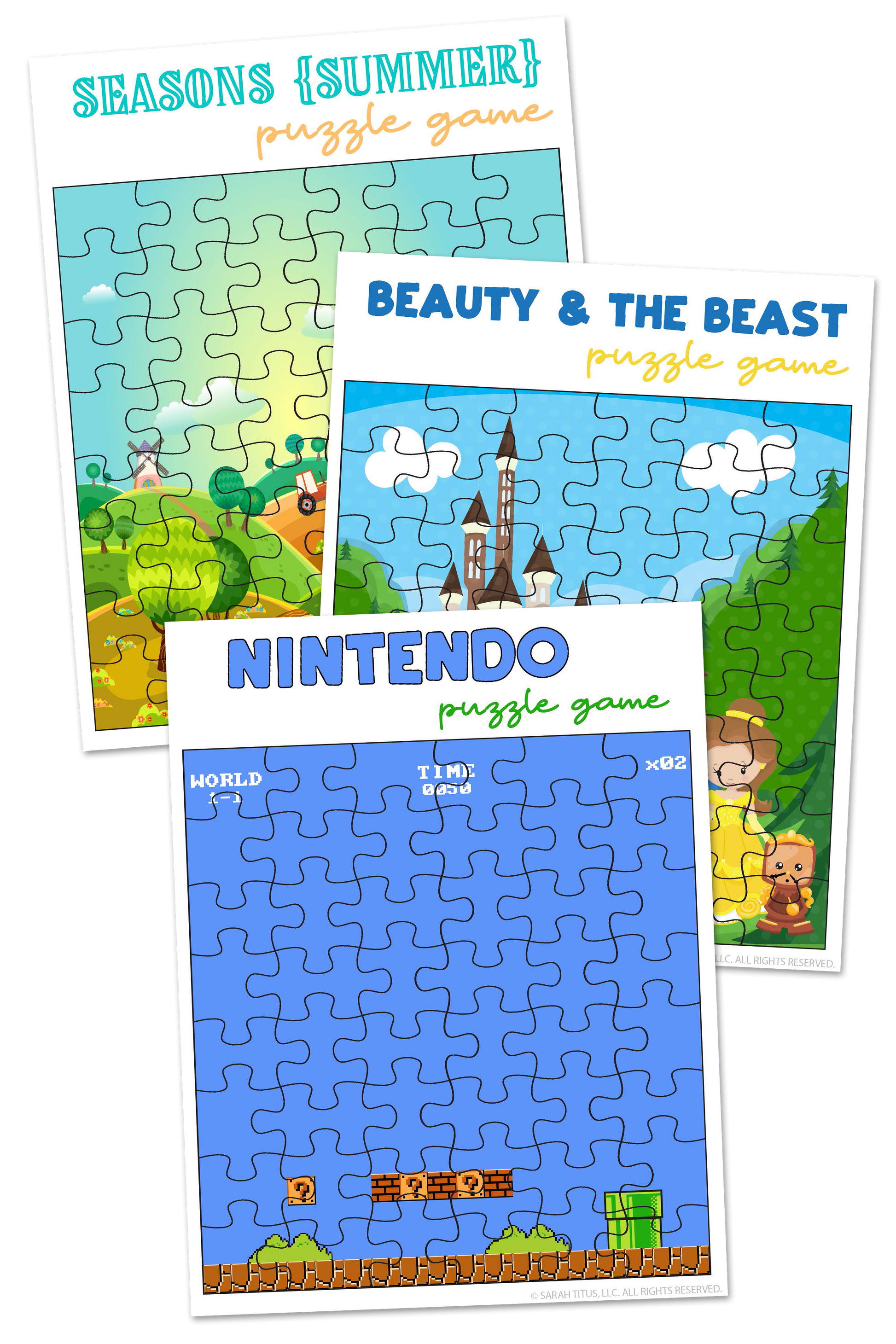 Cute Puzzle Games Printables