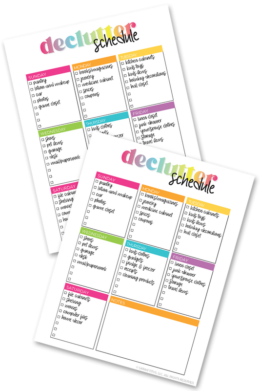 Declutter Calendar