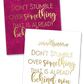 Don't Stumble Wall Art Printables