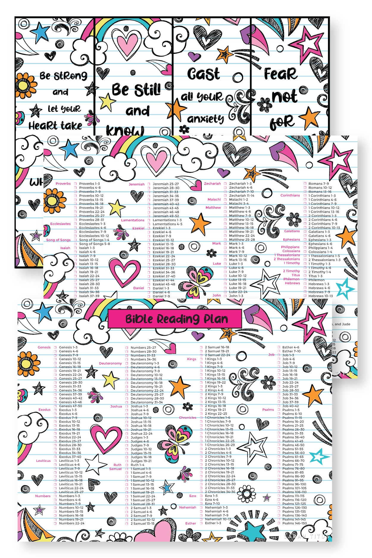 Doodles Bible Reading Plan + Bookmarks