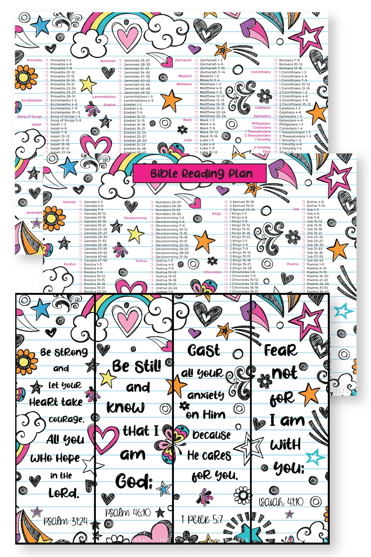 Doodles Bible Reading Plan + Bookmarks