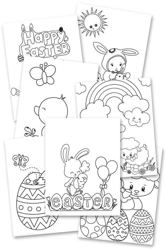Easter Springtime Coloring Sheets 